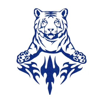 Samolepicí dekorace na vozidlo Animal flames 045 levá tygr (89 - Ultra Metalic modrá tmavá) SAMOLEPKA NA AUTO, NÁLEPKA, FÓLIE, POLEP, TUNING, VLASTNÍ TEXT, TISK, AUTOSAMOLEPKY.cz, POLEPY, OBRÁZEK, LOGO, 3D STICKERS