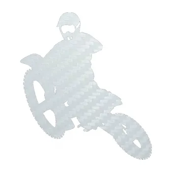 Samolepící dekorace SAMOLEPKA Motorka 004 levá motokros (51 - 3D karbon bílý) NA AUTO, NÁLEPKA, FÓLIE, POLEP, TUNING, VLASTNÍ TEXT, TISK, AUTOSAMOLEPKY.cz, POLEPY, OBRÁZEK, LOGO, SAMOLEPKY