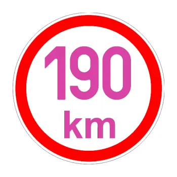 samolepka Maximální rychlost 190km - nejvyšší konstrukční rychlost (16 - růžová) SAMOLEPKA NA AUTO, NÁLEPKA, FÓLIE, POLEP, TUNING, VLASTNÍ TEXT, TISK, AUTOSAMOLEPKY.cz, POLEPY, OBRÁZEK, LOGO, 3D STICKERS