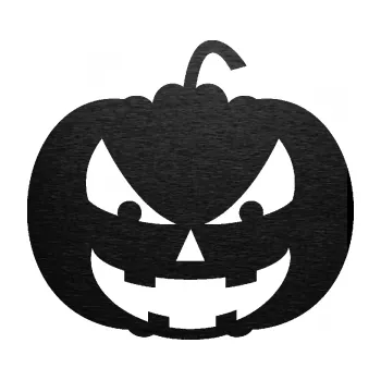 Samolepící dekorace SAMOLEPKA Halloween 016 pravá dýně (63 - škrábaný kov černý) NA AUTO, NÁLEPKA, FÓLIE, POLEP, TUNING, VLASTNÍ TEXT, TISK, AUTOSAMOLEPKY.cz, POLEPY, OBRÁZEK, LOGO, SAMOLEPKY