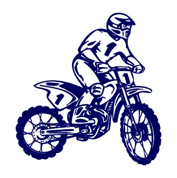 Samolepící dekorace SAMOLEPKA Motorka 043 pravá motokros (23 - tmavě modrá) NA AUTO, NÁLEPKA, FÓLIE, POLEP, TUNING, VLASTNÍ TEXT, TISK, AUTOSAMOLEPKY.cz, POLEPY, OBRÁZEK, LOGO, SAMOLEPKY