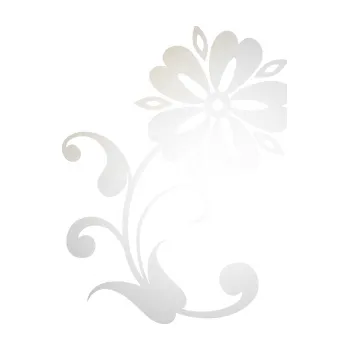 Samolepící dekorace SAMOLEPKA Květina dekor 001 pravá (82 - odrazková reflexní bílá) NA AUTO, NÁLEPKA, FÓLIE, POLEP, TUNING, VLASTNÍ TEXT, TISK, AUTOSAMOLEPKY.cz, POLEPY, OBRÁZEK, LOGO, SAMOLEPKY