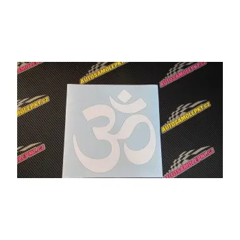 samolepka Náboženský symbol Hinduismus Óm 001 (10 - červená) SAMOLEPKA NA AUTO, NÁLEPKA, FÓLIE, POLEP, TUNING, VLASTNÍ TEXT, TISK, AUTOSAMOLEPKY.cz, POLEPY, OBRÁZEK, LOGO, 3D STICKERS
