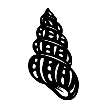 Samolepící dekorace SAMOLEPKA Mušle 003 pravá ulita (01 - černá) NA AUTO, NÁLEPKA, FÓLIE, POLEP, TUNING, VLASTNÍ TEXT, TISK, AUTOSAMOLEPKY.cz, POLEPY, OBRÁZEK, LOGO, SAMOLEPKY