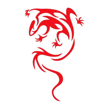 Samolepící dekorace SAMOLEPKA Ještěrka 008 levá (10 - červená) NA AUTO, NÁLEPKA, FÓLIE, POLEP, TUNING, VLASTNÍ TEXT, TISK, AUTOSAMOLEPKY.cz, POLEPY, OBRÁZEK, LOGO, SAMOLEPKY