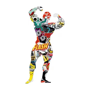 Polep vozidla Kulturista 003 levá (83 - Sticker bomb) SAMOLEPKA NA AUTO, NÁLEPKA, FÓLIE, POLEP, TUNING, VLASTNÍ TEXT, TISK, AUTOSAMOLEPKY.cz, POLEPY, OBRÁZEK, LOGO, 3D STICKERS