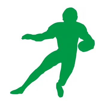 Polep vozidla Americký fotbal 008 pravá (12 - zelená) SAMOLEPKA NA AUTO, NÁLEPKA, FÓLIE, POLEP, TUNING, VLASTNÍ TEXT, TISK, AUTOSAMOLEPKY.cz, POLEPY, OBRÁZEK, LOGO, 3D STICKERS