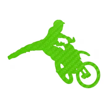 Samolepící dekorace SAMOLEPKA Motorka 030 pravá motokros (58 - 3D karbon zelený kawasaki) NA AUTO, NÁLEPKA, FÓLIE, POLEP, TUNING, VLASTNÍ TEXT, TISK, AUTOSAMOLEPKY.cz, POLEPY, OBRÁZEK, LOGO, SAMOLEPKY