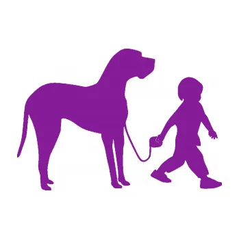 Polep vozidla SAMOLEPKA Chlapec venčí psa pravá (14 - fialová) NA AUTO, NÁLEPKA, FÓLIE, POLEP, TUNING, VLASTNÍ TEXT, TISK, AUTOSAMOLEPKY.cz, POLEPY, OBRÁZEK, LOGO, SAMOLEPKY