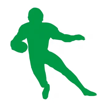 Polep vozidla Americký fotbal 008 levá (12 - zelená) SAMOLEPKA NA AUTO, NÁLEPKA, FÓLIE, POLEP, TUNING, VLASTNÍ TEXT, TISK, AUTOSAMOLEPKY.cz, POLEPY, OBRÁZEK, LOGO, 3D STICKERS