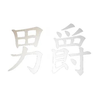 Polep vozidla SAMOLEPKA Čínský znak Baron (82 - odrazková reflexní bílá) NA AUTO, NÁLEPKA, FÓLIE, POLEP, TUNING, VLASTNÍ TEXT, TISK, AUTOSAMOLEPKY.cz, POLEPY, OBRÁZEK, LOGO, SAMOLEPKY