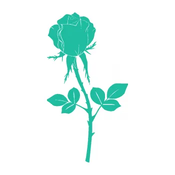 Samolepící dekorace Růže 003 levá (25 - tyrkysová) SAMOLEPKA NA AUTO, NÁLEPKA, FÓLIE, POLEP, TUNING, VLASTNÍ TEXT, TISK, AUTOSAMOLEPKY.cz, POLEPY, OBRÁZEK, LOGO, 3D STICKERS