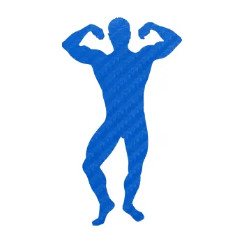 Polep vozidla Kulturista 012 levá (57 - 3D karbon modrý) SAMOLEPKA NA AUTO, NÁLEPKA, FÓLIE, POLEP, TUNING, VLASTNÍ TEXT, TISK, AUTOSAMOLEPKY.cz, POLEPY, OBRÁZEK, LOGO, 3D STICKERS