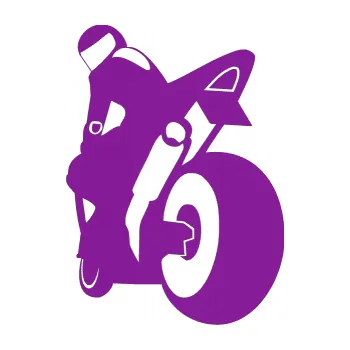 Samolepicí dekorace na vozidlo Motorka 052 levá (14 - fialová) SAMOLEPKA NA AUTO, NÁLEPKA, FÓLIE, POLEP, TUNING, VLASTNÍ TEXT, TISK, AUTOSAMOLEPKY.cz, POLEPY, OBRÁZEK, LOGO, 3D STICKERS