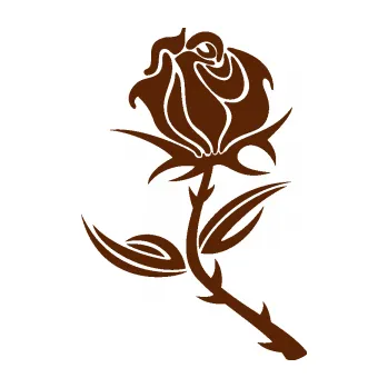 Samolepící dekorace Růže 002 levá (15 - hnědá) SAMOLEPKA NA AUTO, NÁLEPKA, FÓLIE, POLEP, TUNING, VLASTNÍ TEXT, TISK, AUTOSAMOLEPKY.cz, POLEPY, OBRÁZEK, LOGO, 3D STICKERS