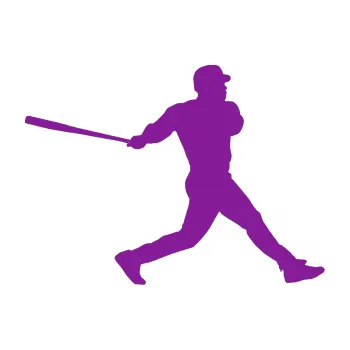 Samolepicí dekorace na vozidlo Baseball 002 pravá (14 - fialová) SAMOLEPKA NA AUTO, NÁLEPKA, FÓLIE, POLEP, TUNING, VLASTNÍ TEXT, TISK, AUTOSAMOLEPKY.cz, POLEPY, OBRÁZEK, LOGO, 3D STICKERS
