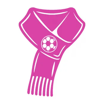 Samolepící dekorace Fotbalový fanoušek 001 levá šála (16 - růžová) SAMOLEPKA NA AUTO, NÁLEPKA, FÓLIE, POLEP, TUNING, VLASTNÍ TEXT, TISK, AUTOSAMOLEPKY.cz, POLEPY, OBRÁZEK, LOGO, 3D STICKERS