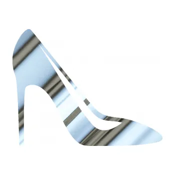 Samolepící dekorace Dámská bota 001 pravá lodička (80 - chrom fólie stříbrná zrcadlová) SAMOLEPKA NA AUTO, NÁLEPKA, FÓLIE, POLEP, TUNING, VLASTNÍ TEXT, TISK, AUTOSAMOLEPKY.cz, POLEPY, OBRÁZEK, LOGO, 3D STICKERS