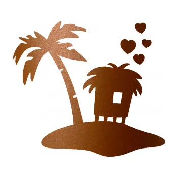 Samolepící dekorace Ostrov 001 levá (44 - měděná metalíza) SAMOLEPKA NA AUTO, NÁLEPKA, FÓLIE, POLEP, TUNING, VLASTNÍ TEXT, TISK, AUTOSAMOLEPKY.cz, POLEPY, OBRÁZEK, LOGO, 3D STICKERS