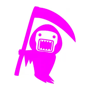 Autodoplněk Samolepka na auto Domo 021 levá smrtka s kosou (72 - Fluorescentní růžová) NÁLEPKA, FÓLIE, POLEPY, TUNING, VLASTNÍ TEXT, TISK, AUTOSAMOLEPKY.cz, SAMOLEPKY, OBRÁZEK, LOGO, VÝROBA, PRODEJ