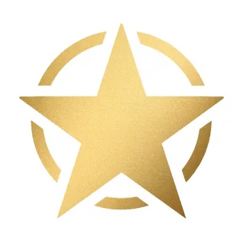 samolepka Hvězda US Army 001 (43 - zlatá metalíza) SAMOLEPKA NA AUTO, NÁLEPKA, FÓLIE, POLEP, TUNING, VLASTNÍ TEXT, TISK, AUTOSAMOLEPKY.cz, POLEPY, OBRÁZEK, LOGO, 3D STICKERS