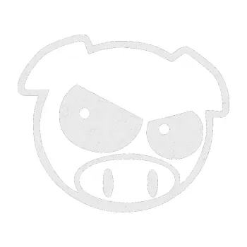 Samolepicí dekorace na vozidlo Rally pig 002 pravá (84 - Ultra Metalic bílá) SAMOLEPKA NA AUTO, NÁLEPKA, FÓLIE, POLEP, TUNING, VLASTNÍ TEXT, TISK, AUTOSAMOLEPKY.cz, POLEPY, OBRÁZEK, LOGO, 3D STICKERS