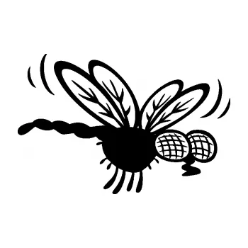 Samolepící dekorace SAMOLEPKA Moucha 003 pravá (01 - černá) NA AUTO, NÁLEPKA, FÓLIE, POLEP, TUNING, VLASTNÍ TEXT, TISK, AUTOSAMOLEPKY.cz, POLEPY, OBRÁZEK, LOGO, SAMOLEPKY