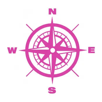 Samolepící dekorace Kompas 001 (16 - růžová) SAMOLEPKA NA AUTO, NÁLEPKA, FÓLIE, POLEP, TUNING, VLASTNÍ TEXT, TISK, AUTOSAMOLEPKY.cz, POLEPY, OBRÁZEK, LOGO, 3D STICKERS