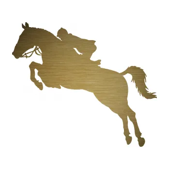 Samolepící dekorace Kůň 076 levá parkur (64 - škrábaný kov zlatý) SAMOLEPKA NA AUTO, NÁLEPKA, FÓLIE, POLEP, TUNING, VLASTNÍ TEXT, TISK, AUTOSAMOLEPKY.cz, POLEPY, OBRÁZEK, LOGO, 3D STICKERS
