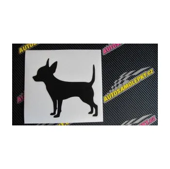Polep vozidla SAMOLEPKA Pes 138 levá čivava (10 - červená) NA AUTO, NÁLEPKA, FÓLIE, POLEP, TUNING, VLASTNÍ TEXT, TISK, AUTOSAMOLEPKY.cz, POLEPY, OBRÁZEK, LOGO, SAMOLEPKY