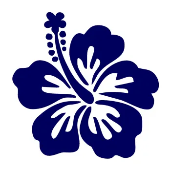 Samolepící dekorace Kytička 001 levá ibišek (23 - tmavě modrá) SAMOLEPKA NA AUTO, NÁLEPKA, FÓLIE, POLEP, TUNING, VLASTNÍ TEXT, TISK, AUTOSAMOLEPKY.cz, POLEPY, OBRÁZEK, LOGO, 3D STICKERS