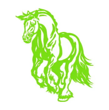 Samolepící dekorace Kůň 054 levá (04 - zelená kawasaki) SAMOLEPKA NA AUTO, NÁLEPKA, FÓLIE, POLEP, TUNING, VLASTNÍ TEXT, TISK, AUTOSAMOLEPKY.cz, POLEPY, OBRÁZEK, LOGO, 3D STICKERS