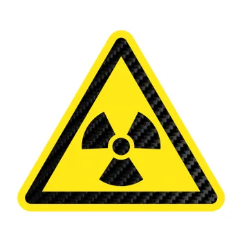 samolepka Radioactive barevný trojúhelník (50 - 3D karbon černý) SAMOLEPKA NA AUTO, NÁLEPKA, FÓLIE, POLEP, TUNING, VLASTNÍ TEXT, TISK, AUTOSAMOLEPKY.cz, POLEPY, OBRÁZEK, LOGO, 3D STICKERS