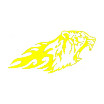 Samolepicí dekorace na vozidlo Animal flames 073 pravá tygr (05 - žlutá citron) SAMOLEPKA NA AUTO, NÁLEPKA, FÓLIE, POLEP, TUNING, VLASTNÍ TEXT, TISK, AUTOSAMOLEPKY.cz, POLEPY, OBRÁZEK, LOGO, 3D STICKERS