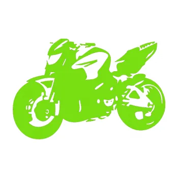 Samolepící dekorace Motorka 041 levá road racing (04 - zelená kawasaki) SAMOLEPKA NA AUTO, NÁLEPKA, FÓLIE, POLEP, TUNING, VLASTNÍ TEXT, TISK, AUTOSAMOLEPKY.cz, POLEPY, OBRÁZEK, LOGO, 3D STICKERS