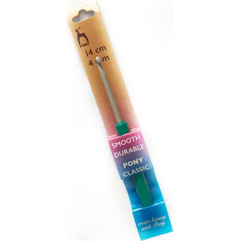 Jehlice PONY háček 4 mm – hliníkový háček s plastovou rukojetí