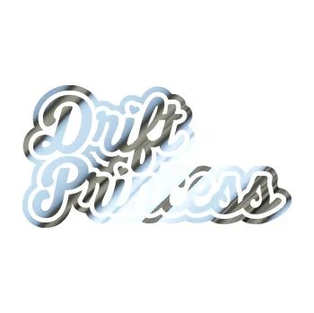 Polep vozidla SAMOLEPKA Drift princess nápis (80 - chrom fólie stříbrná zrcadlová) NA AUTO, NÁLEPKA, FÓLIE, POLEP, TUNING, VLASTNÍ TEXT, TISK, AUTOSAMOLEPKY.cz, POLEPY, OBRÁZEK, LOGO, SAMOLEPKY