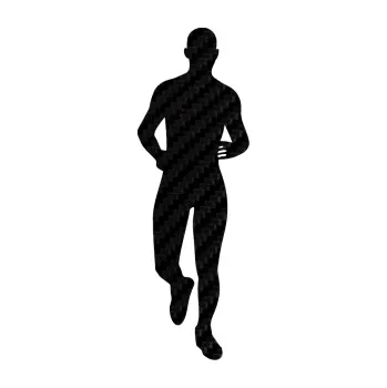 Polep vozidla Běžec 002 pravá (50 - 3D karbon černý) SAMOLEPKA NA AUTO, NÁLEPKA, FÓLIE, POLEP, TUNING, VLASTNÍ TEXT, TISK, AUTOSAMOLEPKY.cz, POLEPY, OBRÁZEK, LOGO, 3D STICKERS