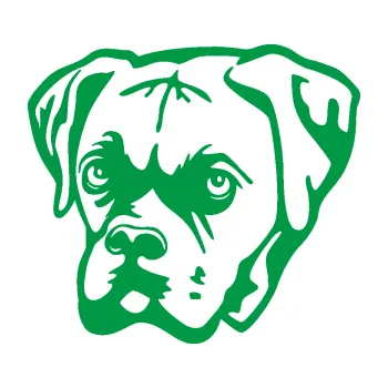 Polep vozidla Pes 160 levá boxer (12 - zelená) SAMOLEPKA NA AUTO, NÁLEPKA, FÓLIE, POLEP, TUNING, VLASTNÍ TEXT, TISK, AUTOSAMOLEPKY.cz, POLEPY, OBRÁZEK, LOGO, 3D STICKERS