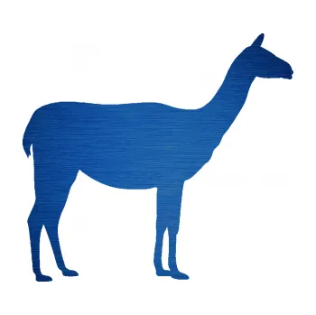 Samolepící dekorace SAMOLEPKA Lama 001 pravá (65 - škrábaný kov modrý) NA AUTO, NÁLEPKA, FÓLIE, POLEP, TUNING, VLASTNÍ TEXT, TISK, AUTOSAMOLEPKY.cz, POLEPY, OBRÁZEK, LOGO, SAMOLEPKY