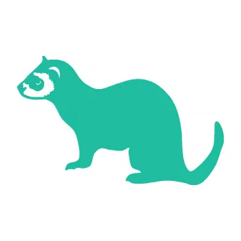 Samolepící dekorace Fretka 001 levá (25 - tyrkysová) SAMOLEPKA NA AUTO, NÁLEPKA, FÓLIE, POLEP, TUNING, VLASTNÍ TEXT, TISK, AUTOSAMOLEPKY.cz, POLEPY, OBRÁZEK, LOGO, 3D STICKERS