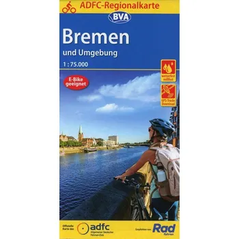 ADFC-Regionalkarte Bremen und Umgebung, 1:75.000, reiß- und wetterfest, GPS-Tracks Download