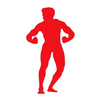 Polep vozidla Kulturista 011 levá (10 - červená) SAMOLEPKA NA AUTO, NÁLEPKA, FÓLIE, POLEP, TUNING, VLASTNÍ TEXT, TISK, AUTOSAMOLEPKY.cz, POLEPY, OBRÁZEK, LOGO, 3D STICKERS