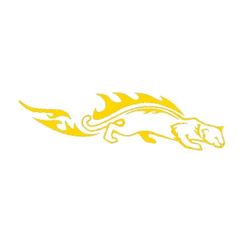 Samolepicí dekorace na vozidlo Animal flames 056 pravá puma (13 - jasně žlutá) SAMOLEPKA NA AUTO, NÁLEPKA, FÓLIE, POLEP, TUNING, VLASTNÍ TEXT, TISK, AUTOSAMOLEPKY.cz, POLEPY, OBRÁZEK, LOGO, 3D STICKERS