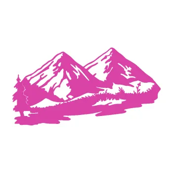 Samolepící dekorace Krajina hory 012 levá (16 - růžová) SAMOLEPKA NA AUTO, NÁLEPKA, FÓLIE, POLEP, TUNING, VLASTNÍ TEXT, TISK, AUTOSAMOLEPKY.cz, POLEPY, OBRÁZEK, LOGO, 3D STICKERS