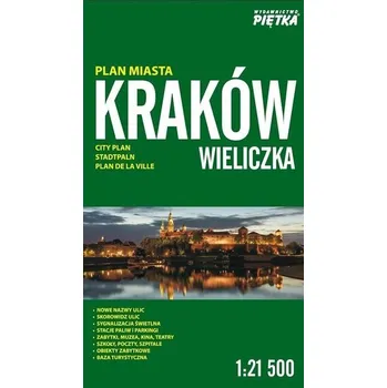 Literární cestopis Kraków,Wieliczka 1:21 500 plan miasta PIĘTKA