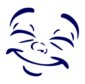 Samolepící dekorace SAMOLEPKA Obličej 004 levá šťastný (23 - tmavě modrá) NA AUTO, NÁLEPKA, FÓLIE, POLEP, TUNING, VLASTNÍ TEXT, TISK, AUTOSAMOLEPKY.cz, POLEPY, OBRÁZEK, LOGO, SAMOLEPKY