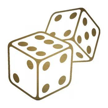 Samolepící dekorace SAMOLEPKA Kostky 003 levá hrací kostky (64 - škrábaný kov zlatý) NA AUTO, NÁLEPKA, FÓLIE, POLEP, TUNING, VLASTNÍ TEXT, TISK, AUTOSAMOLEPKY.cz, POLEPY, OBRÁZEK, LOGO, SAMOLEPKY