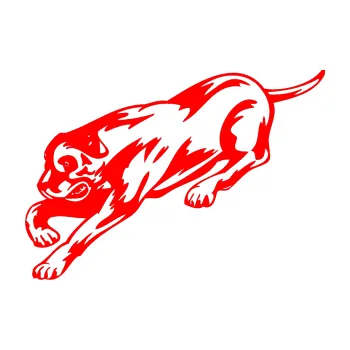 Polep vozidla SAMOLEPKA Pes 049 levá (74 - Fluorescentní červená) NA AUTO, NÁLEPKA, FÓLIE, POLEP, TUNING, VLASTNÍ TEXT, TISK, AUTOSAMOLEPKY.cz, POLEPY, OBRÁZEK, LOGO, SAMOLEPKY