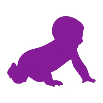 samolepka Dítě v autě 025 pravá miminko silueta (14 - fialová) SAMOLEPKA NA AUTO, NÁLEPKA, FÓLIE, POLEP, TUNING, VLASTNÍ TEXT, TISK, AUTOSAMOLEPKY.cz, POLEPY, OBRÁZEK, LOGO, 3D STICKERS